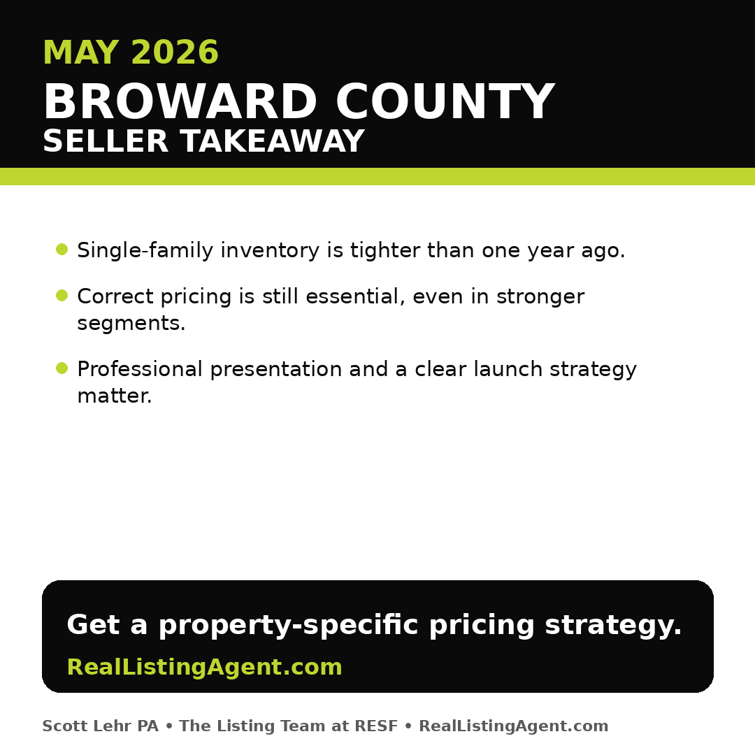 Broward County seller takeaway for May 2026