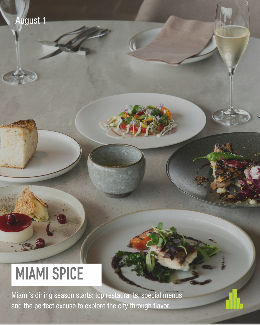 Miami Spice Restaurant Months dining event from August 1 through September 30, 2026